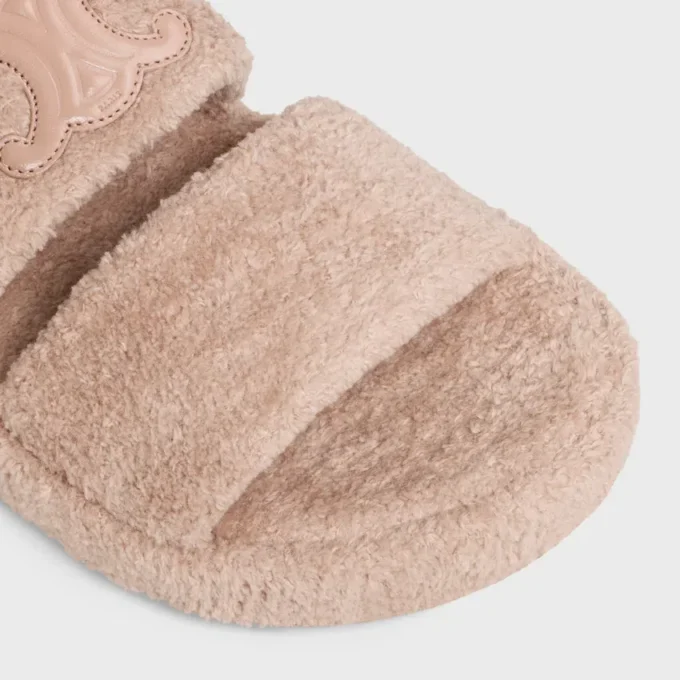 CELINE Triomphe-slippers van sponsstof