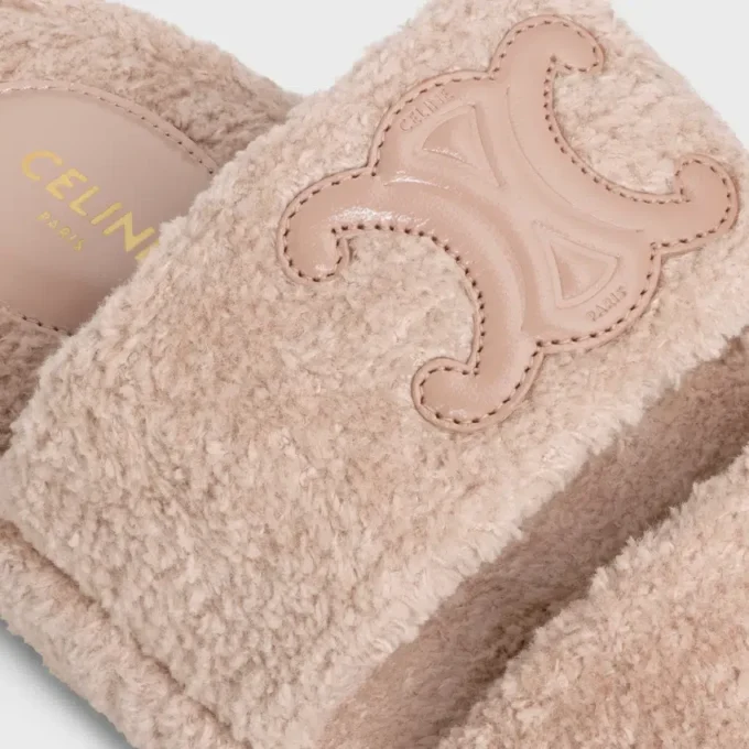 CELINE Triomphe-slippers van sponsstof