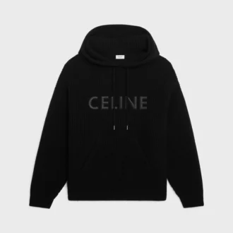 CELINE-trui met capuchon van monochrome wol