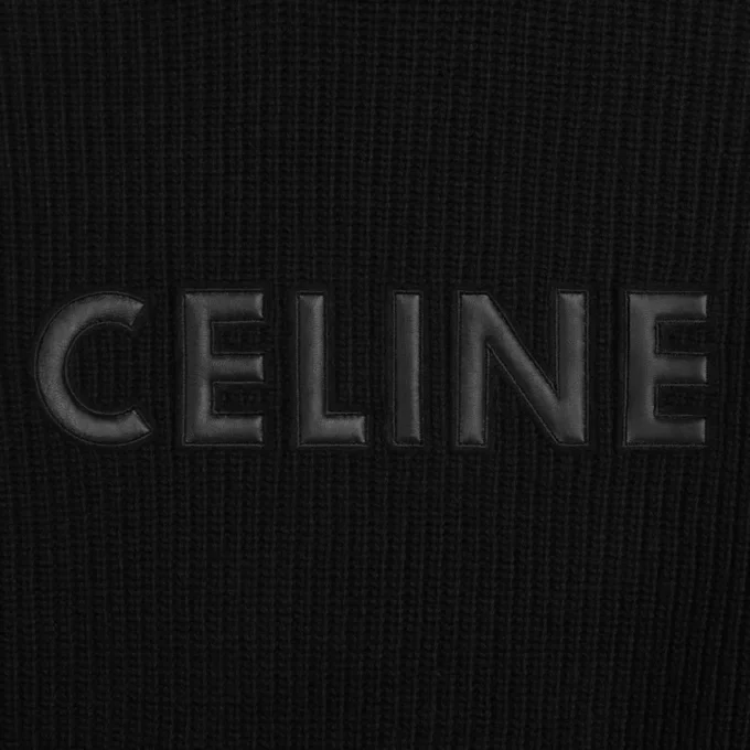 CELINE-trui met capuchon van monochrome wol