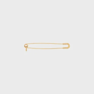 Charms-broche met veiligheidsspeld in messing met gouden afwerking