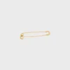 Charms-broche met veiligheidsspeld in messing met gouden afwerking