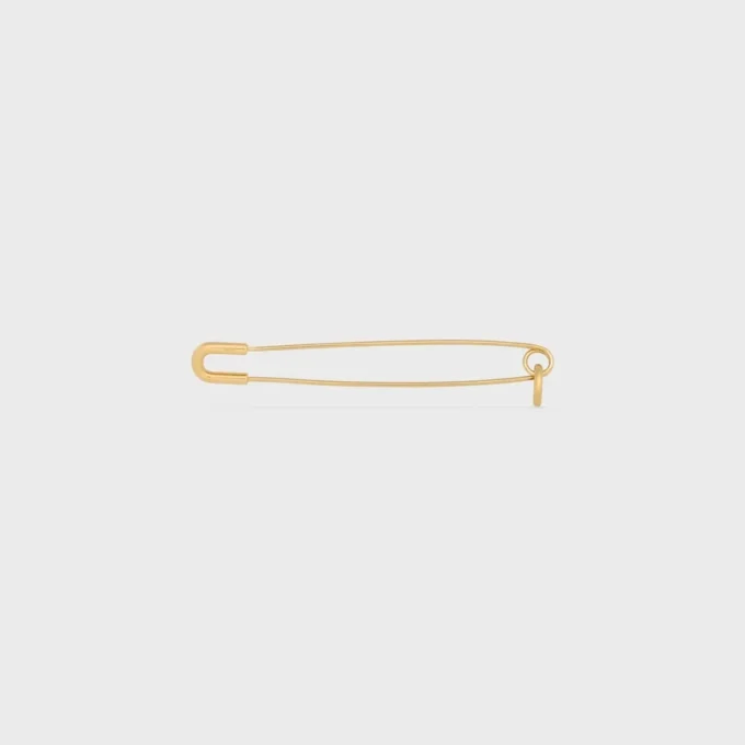 Charms-broche met veiligheidsspeld in messing met gouden afwerking