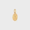 Charms CELINE-medaille van messing met gouden afwerking