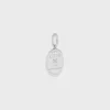 Charms CELINE-medaille van messing met rhodiumafwerking