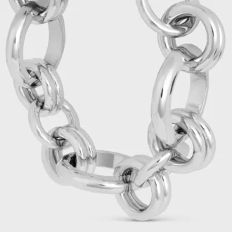 Charms Heritage dikke armband van messing met rhodiumafwerking