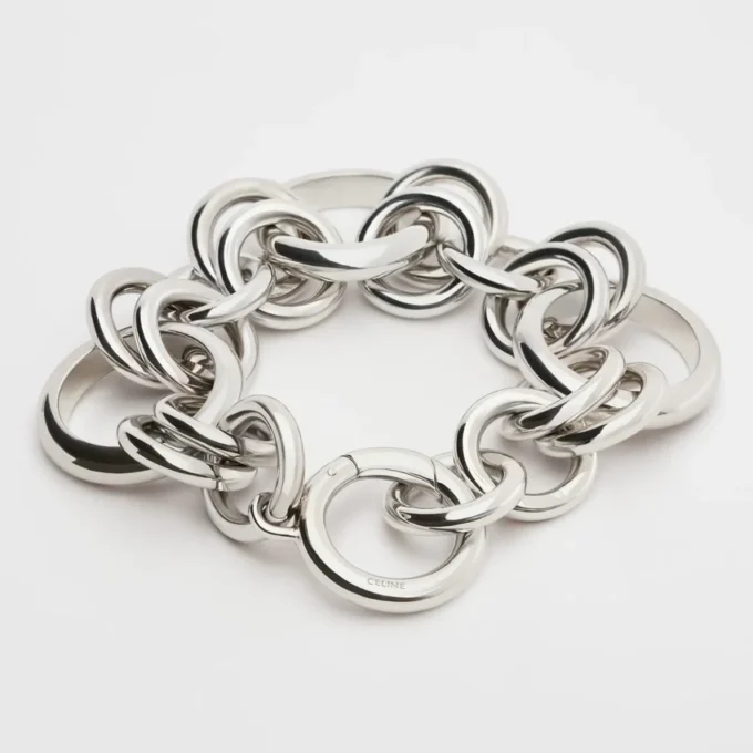 Charms Heritage dikke armband van messing met rhodiumafwerking