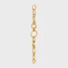 Charms Moderne dunne gourmette van messing met gouden afwerking