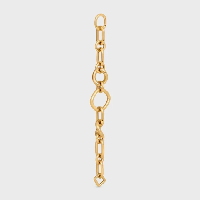 Charms Moderne dunne gourmette van messing met gouden afwerking