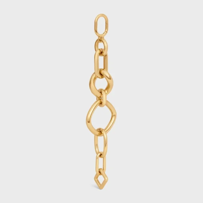 Charms Moderne, grove gourmette van messing met gouden afwerking