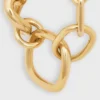 Charms Moderne, grove gourmette van messing met gouden afwerking
