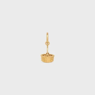 Charms Panier in messing met gouden afwerking
