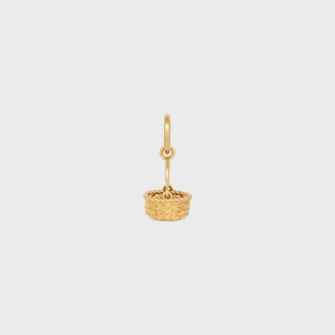 Charms Panier in messing met gouden afwerking