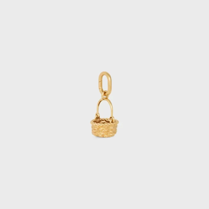 Charms Panier in messing met gouden afwerking