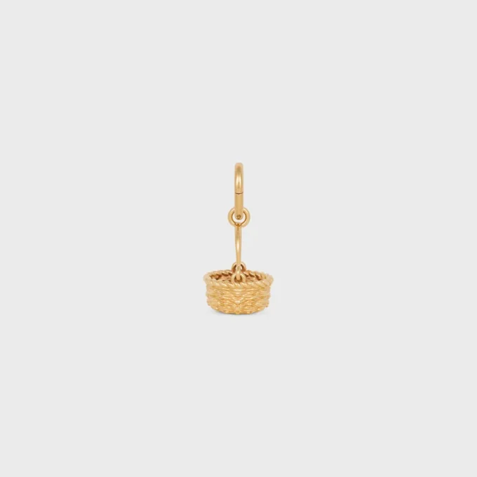 Charms Panier in messing met gouden afwerking