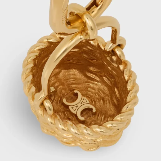 Charms Panier in messing met gouden afwerking
