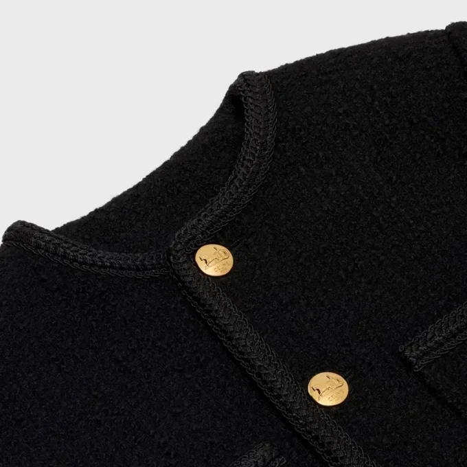 Chasseur-jas in bouclé-tweed
