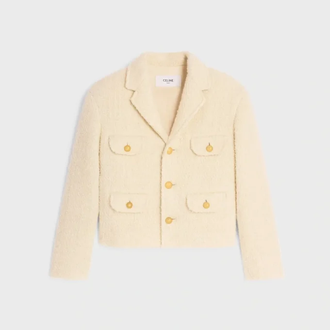 Chasseur-jasje van mohair-woltweed