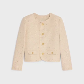 Chelsea-jasje van zijden tweed met pailletten