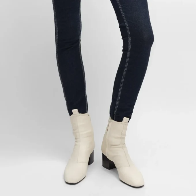 Cheri – Laars met ritssluiting van stretch lamsleer