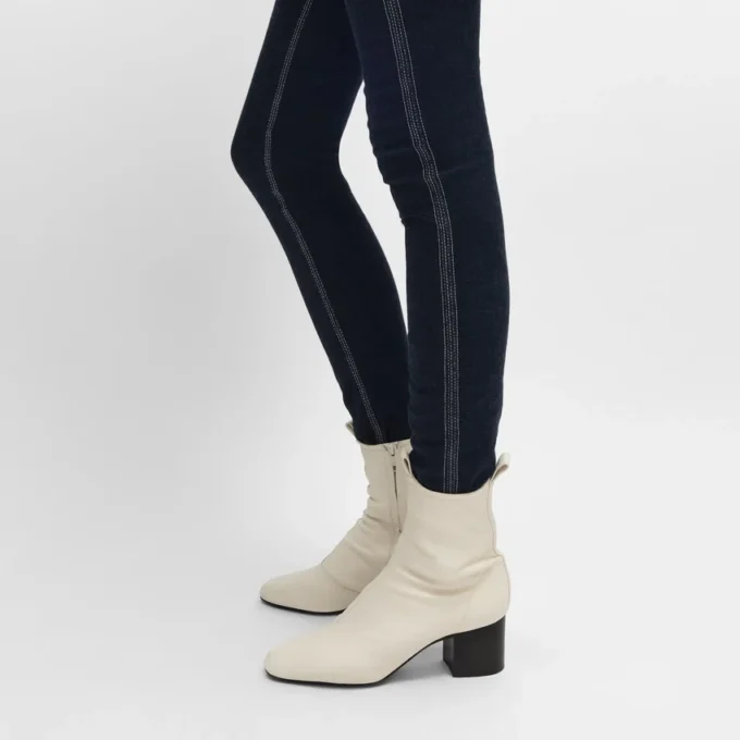 Cheri – Laars met ritssluiting van stretch lamsleer