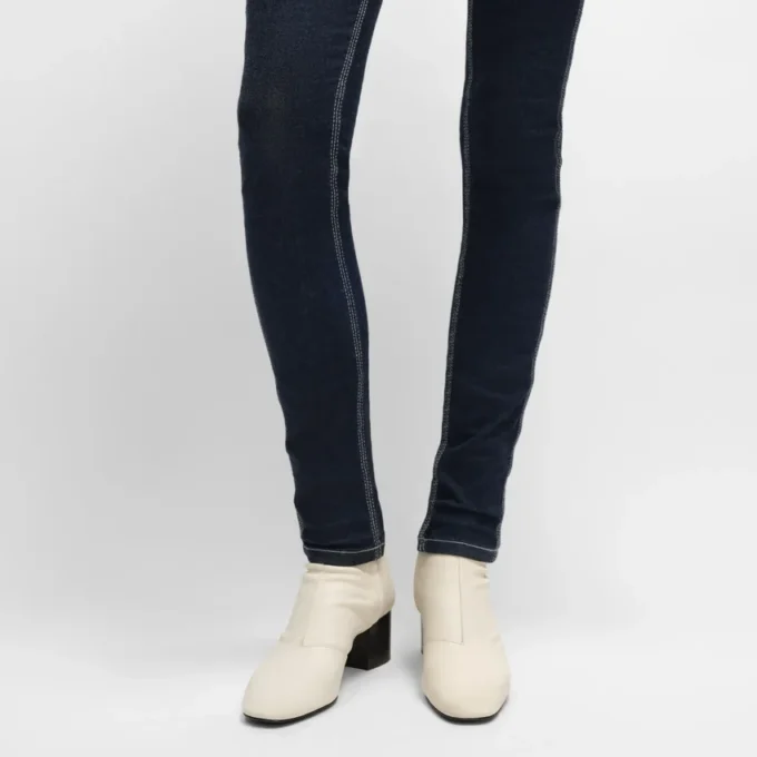 Cheri – Laars met ritssluiting van stretch lamsleer