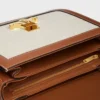 Classique Triomphe-tas van textiel met Triomphe-patroon en kalfsleer