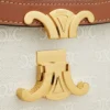 Classique Triomphe-tas van textiel met Triomphe-patroon en kalfsleer