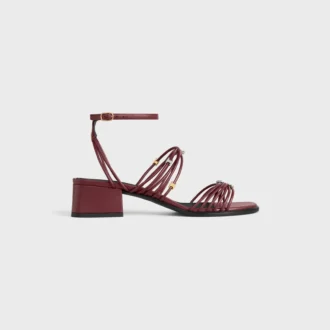 CléMence sandalen met hak van geitenleer