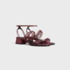 CléMence sandalen met hak van geitenleer