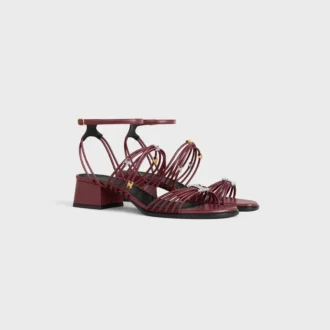 CléMence sandalen met hak van geitenleer