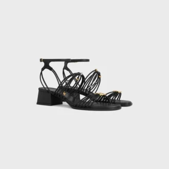 CléMence sandalen met hak van geitenleer