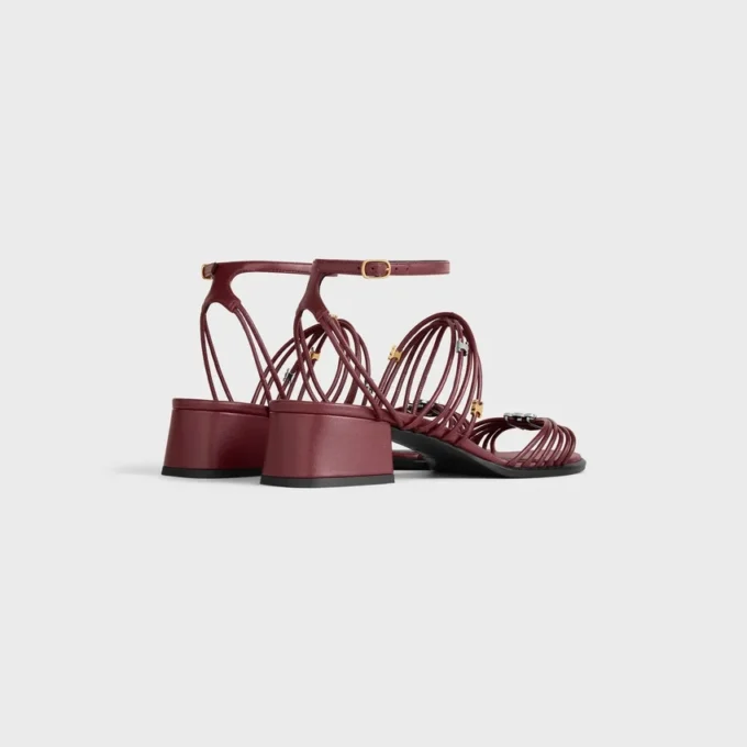 CléMence sandalen met hak van geitenleer