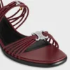 CléMence sandalen met hak van geitenleer