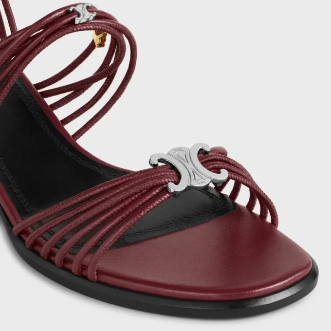CléMence sandalen met hak van geitenleer