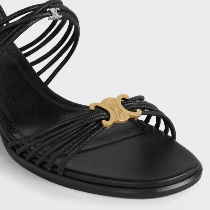 CléMence sandalen met hak van geitenleer