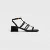 CléMence sandalen met hak van glanzend kalfsleer