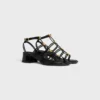 CléMence sandalen met hak van glanzend kalfsleer