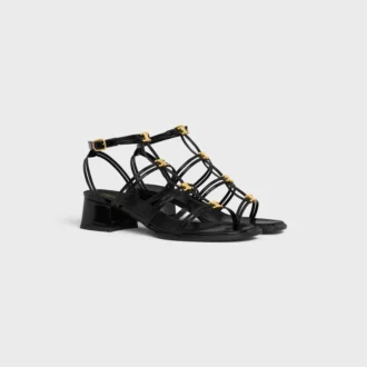 CléMence sandalen met hak van glanzend kalfsleer