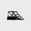 CléMence sandalen met hak van glanzend kalfsleer