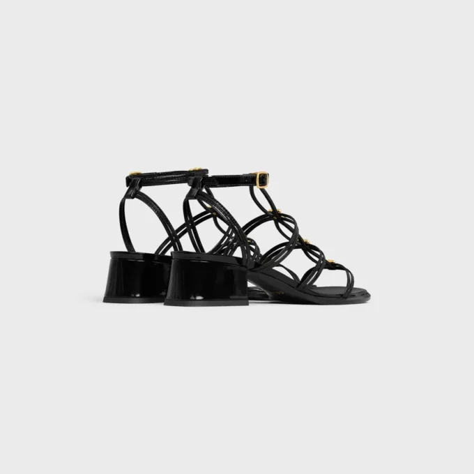 CléMence sandalen met hak van glanzend kalfsleer