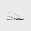 CléMence sandalen met hak van lamsleer