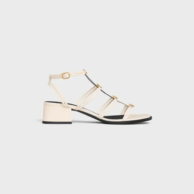 CléMence sandalen met hak van lamsleer