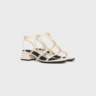 CléMence sandalen met hak van lamsleer