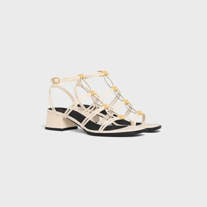 CléMence sandalen met hak van lamsleer