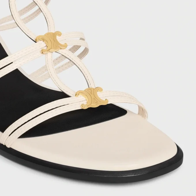 CléMence sandalen met hak van lamsleer