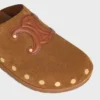 Clog Pitea van suède kalfsleer