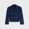 Colonne-blazer van diagonaal geweven wol