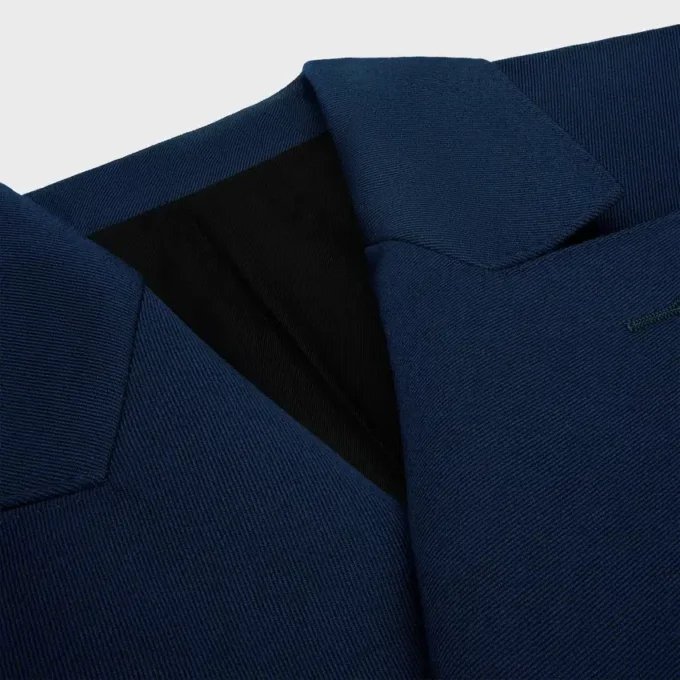 Colonne-blazer van diagonaal geweven wol