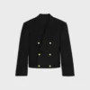 Colonne-blazer van wollen gabardine